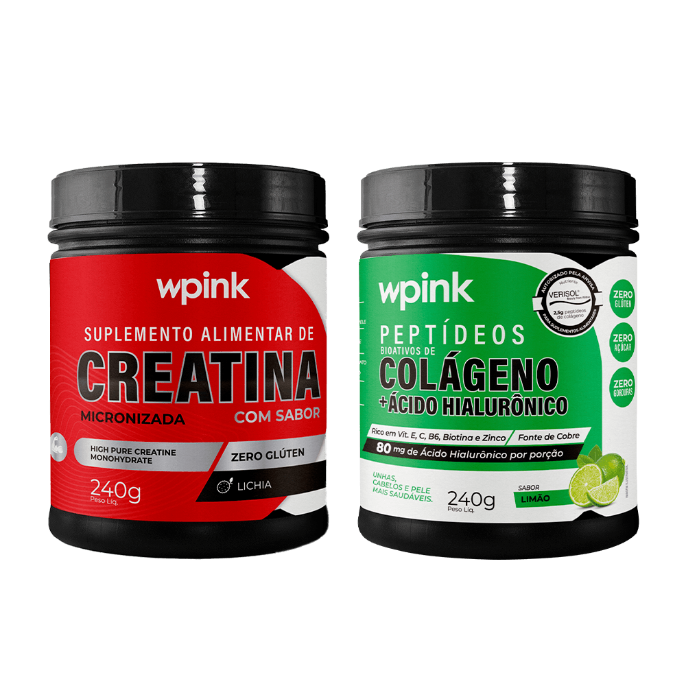 colágeno de limão - 240g + creatina de lichia - 240g - wp
