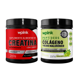 colágeno uva verde - 240g + creatina de limão 240g - wp