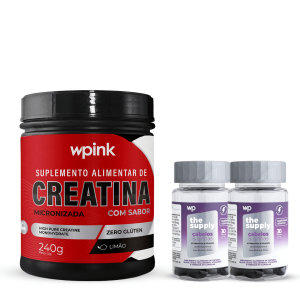 creatina de limão - 240g + 2 cabelos e unhas - wp