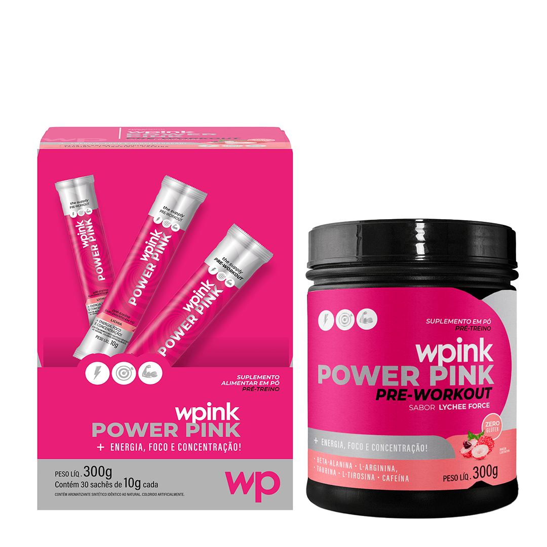 super power pink + power pink de lichia - pré-treino - 300g – wp