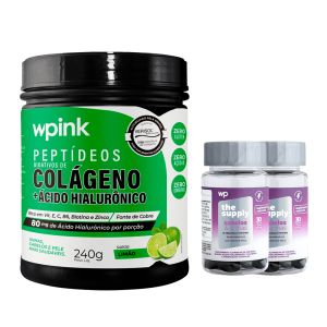colágeno de limão - 240g + 2 cabelos e unhas - wp