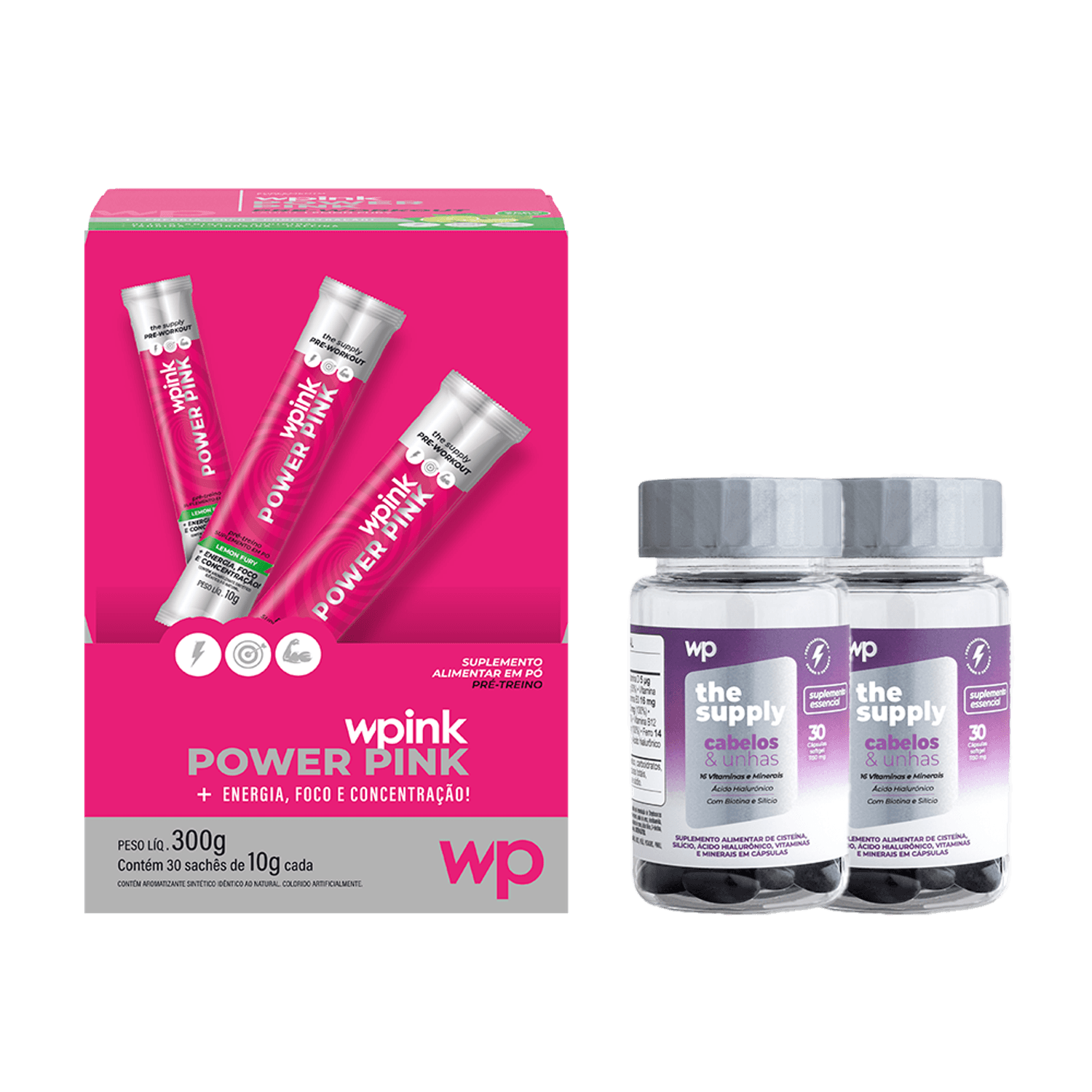 power pink de limão + 2 cabelos e unhas