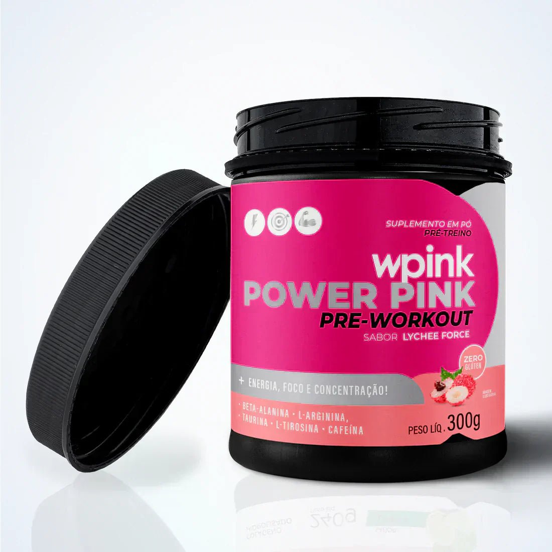 super power pink lichia - pré-treino - 300g - Imagem 2