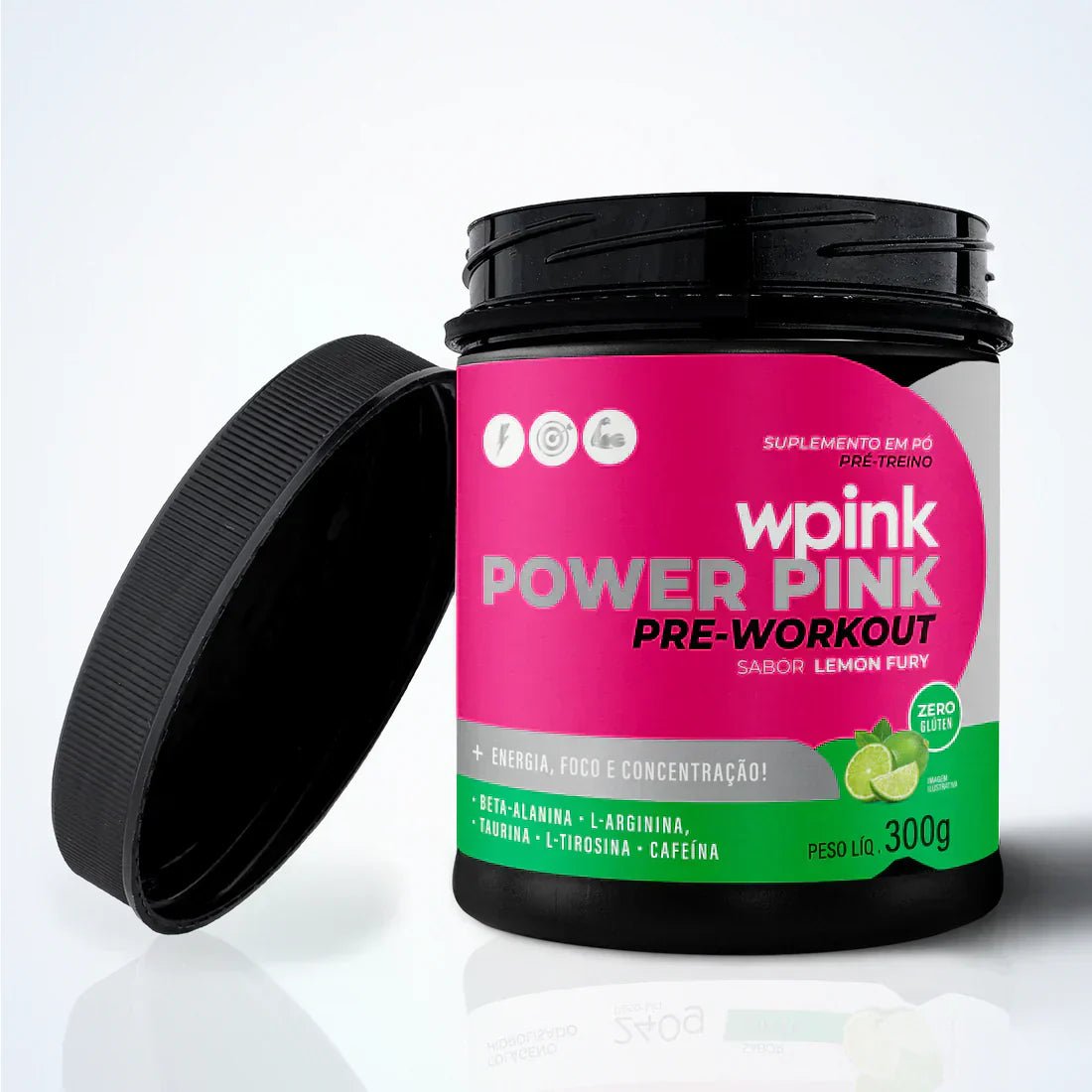 super power pink limão - pré-treino - 300g - Imagem 2