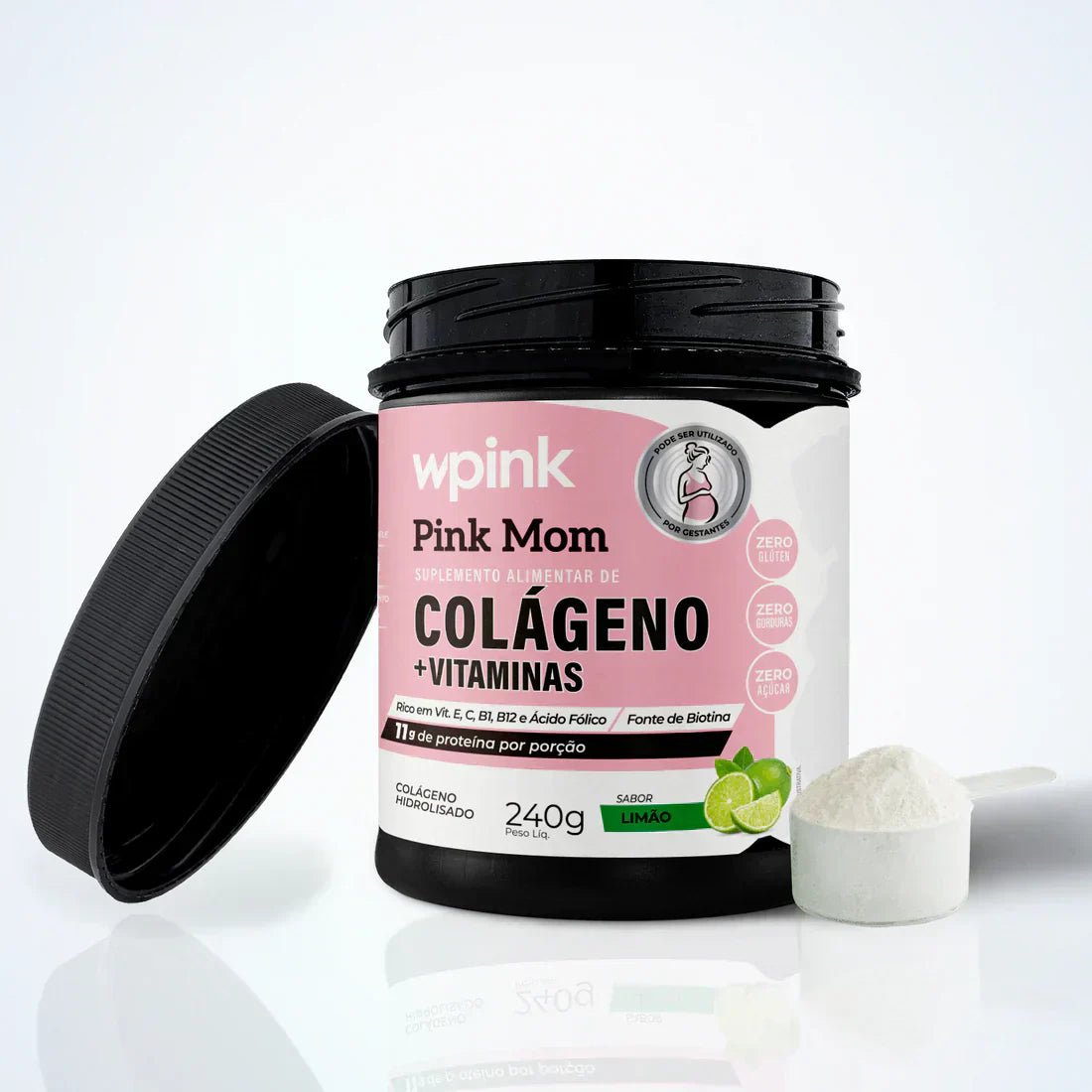 colágeno pink mom de limão - 240g – wp - Imagem 3