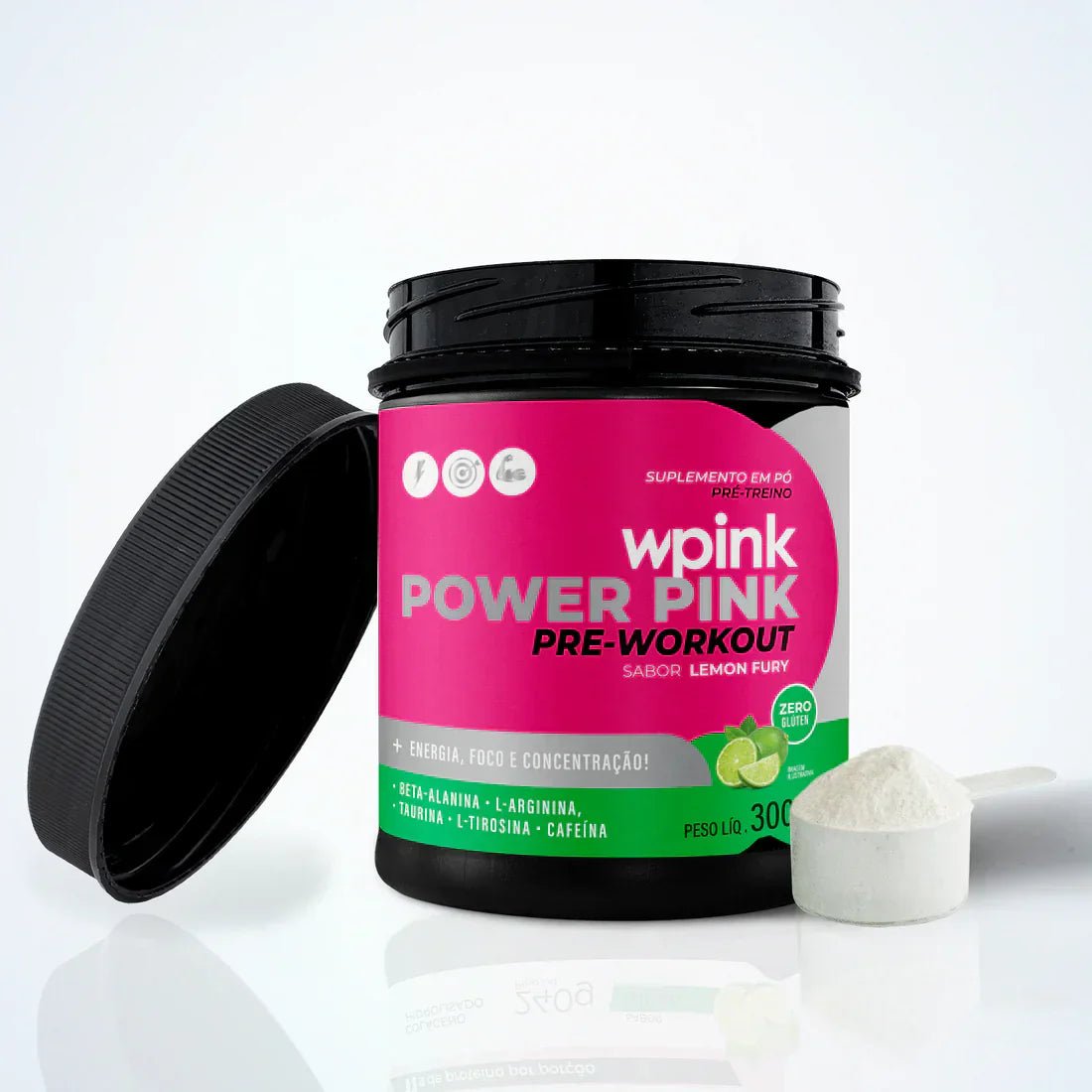 super power pink limão - pré-treino - 300g - Imagem 3