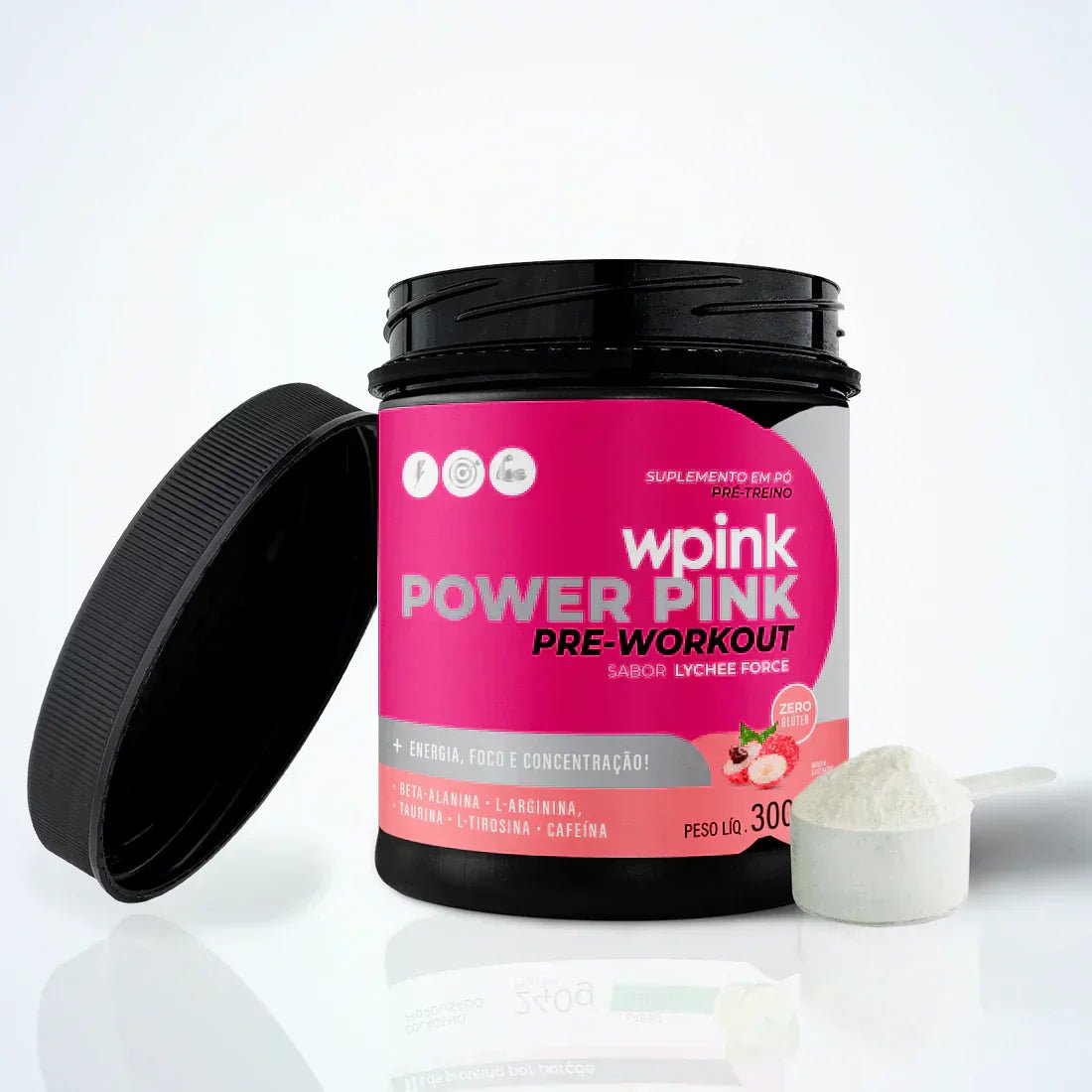 super power pink lichia - pré-treino - 300g - Imagem 3