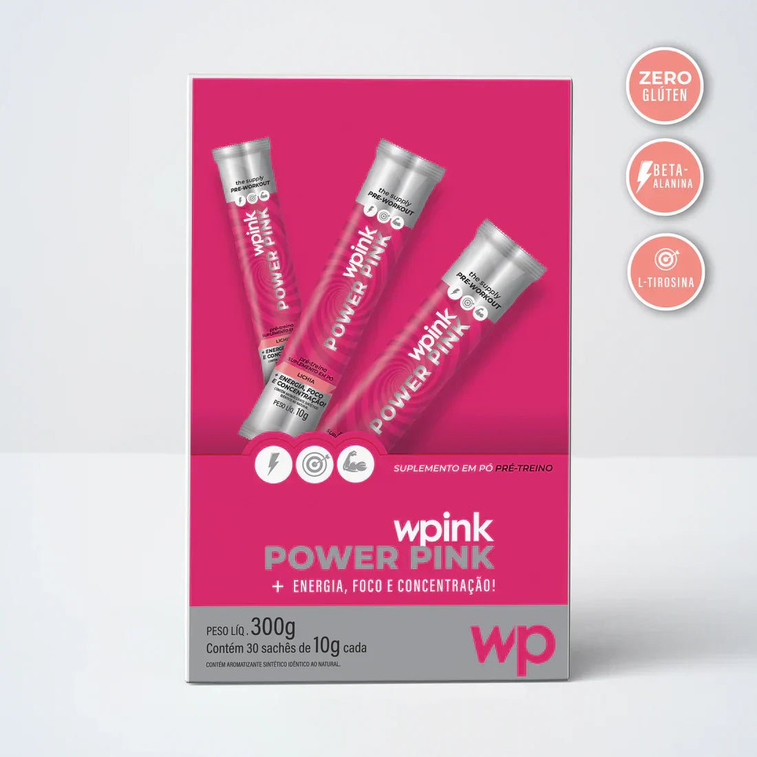 power pink de lichia - pré-treino – 300g - Imagem 3