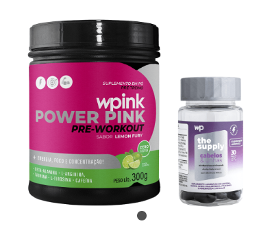Super power pink de limão 300g + cabelos e unhas - wp