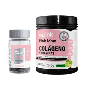 Colágeno pink mom de limao - 240g + cabelos e unhas x - wp