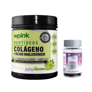 colágeno uva verde - 240g + cabelos e unhas - wp