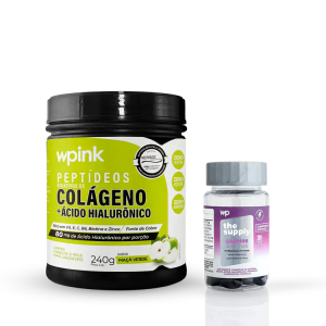 colágeno de maçã verde - 240g + cabelos e unhas - wp