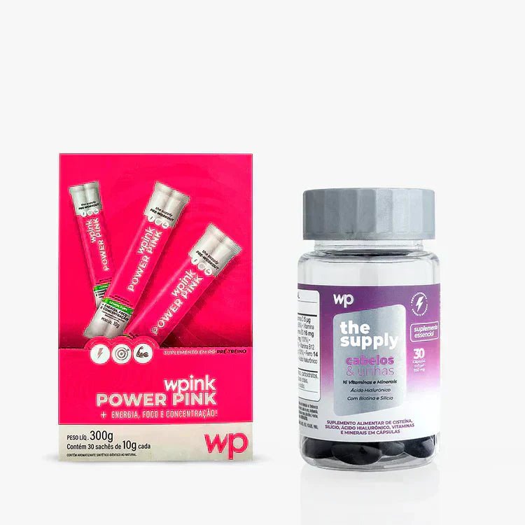 Kit pré treino limão + cabelos e unhas - wp
